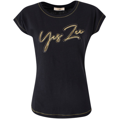 Abbigliamento Donna T-shirt & Polo Yes Zee T229 TL00 Nero