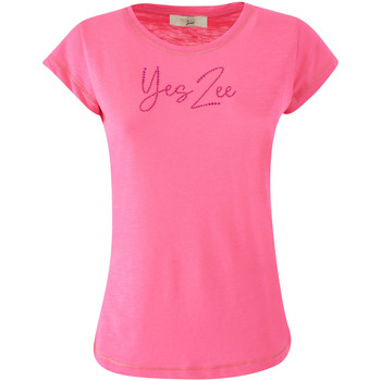 Abbigliamento Donna T-shirt & Polo Yes Zee T257 TL02 Rosa
