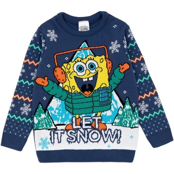 Abbigliamento Unisex bambino T-shirts a maniche lunghe Spongebob Squarepants Let It Snow Multicolore