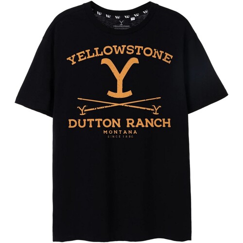 Abbigliamento Uomo T-shirts a maniche lunghe Yellowstone Dutton Ranch Nero