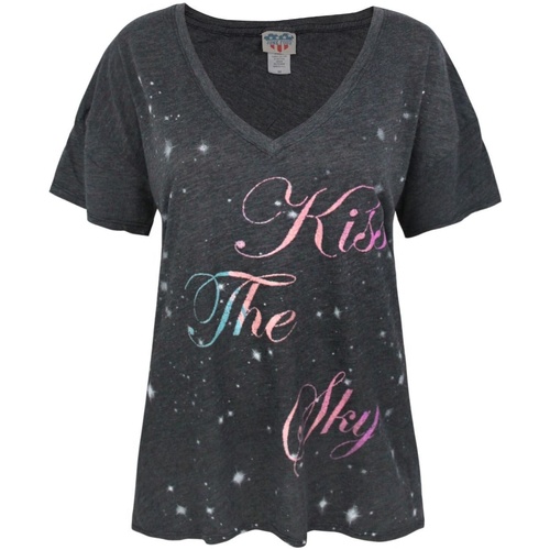 Abbigliamento Donna T-shirts a maniche lunghe Junk Food Kiss The Sky Nero