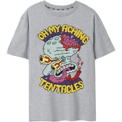 Abbigliamento Uomo T-shirts a maniche lunghe Spongebob Squarepants Aching Tentacles Grigio