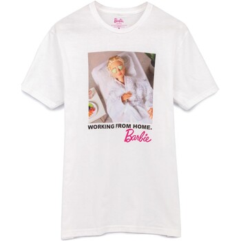 Abbigliamento Donna T-shirts a maniche lunghe Dessins Animés Working from Home Bianco