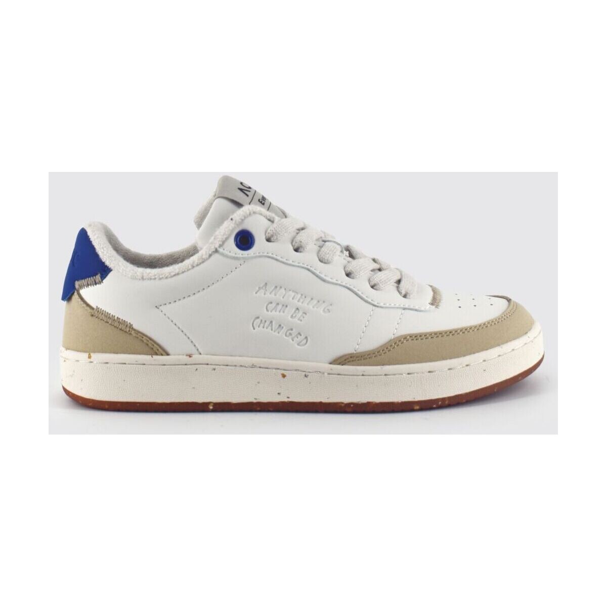 Scarpe Uomo Sneakers Acbc SHACBEDT - EVERGREEN RETRO-203 WHITE/BLU DETAIL Bianco