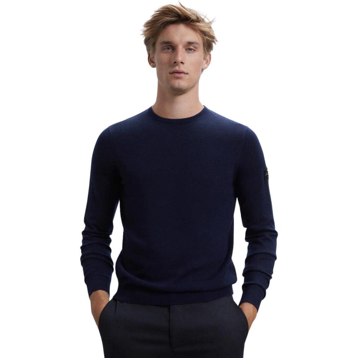 Abbigliamento Uomo T-shirts a maniche lunghe Ecoalf BAYONALF KNIT MAN Blu