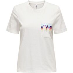 Abbigliamento Donna T-shirt & Polo Only 15315348 TRIBE-CLOUD DANCER Beige