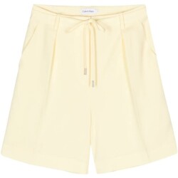 Abbigliamento Donna Shorts / Bermuda Calvin Klein Jeans STRUCTURE TWILL SHORTS Giallo