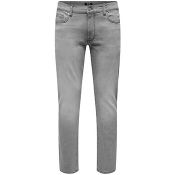 Abbigliamento Uomo Jeans slim Only & Sons  22027617 Grigio