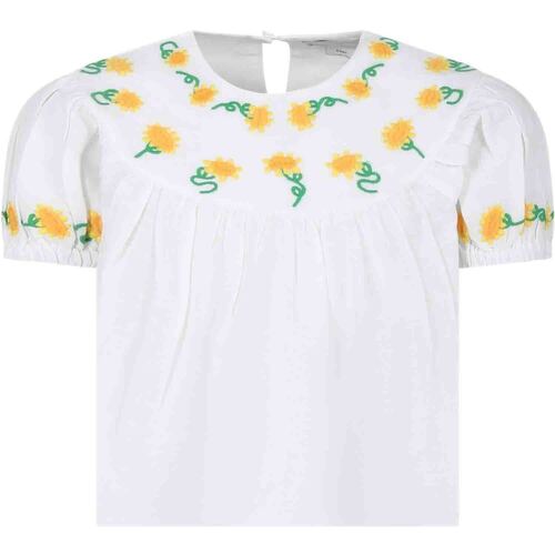 Abbigliamento Bambina Top / T-shirt senza maniche Stella Mc Cartney TU5A31 Z0138 100 Bianco