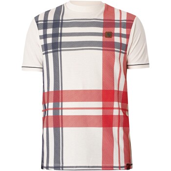 Abbigliamento Uomo T-shirt maniche corte Trojan T-shirt oversize con pannello a quadri Bianco