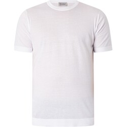 Abbigliamento Uomo T-shirt maniche corte John Smedley Maglietta Lorca con guardolo Bianco