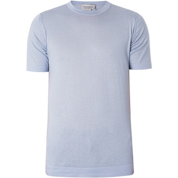 Abbigliamento Uomo T-shirt maniche corte John Smedley Maglietta Lorca con guardolo Blu