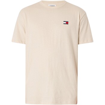 Abbigliamento Uomo T-shirt maniche corte Tommy Jeans Maglietta con stemma normale Beige