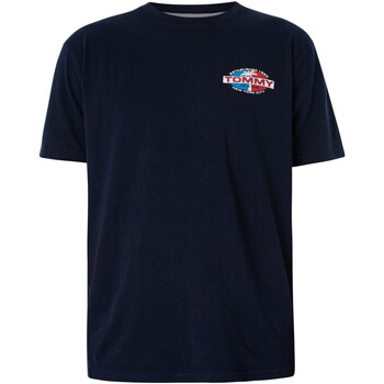 Abbigliamento Uomo T-shirt maniche corte Tommy Jeans T-shirt Palm Sport da tavolo regolare Blu