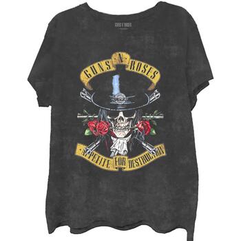 Abbigliamento Unisex bambino T-shirt maniche corte Guns N Roses Appetite For Destruction Nero