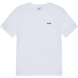 Abbigliamento Bambino T-shirts a maniche lunghe BOSS J25P23 Bianco
