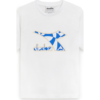 Abbigliamento Unisex bambino T-shirt maniche corte Diadora 102180452 Bianco