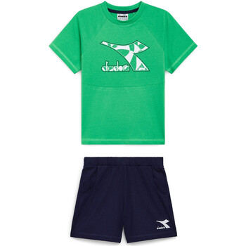 Abbigliamento Unisex bambino Completo Diadora 102180455 Verde