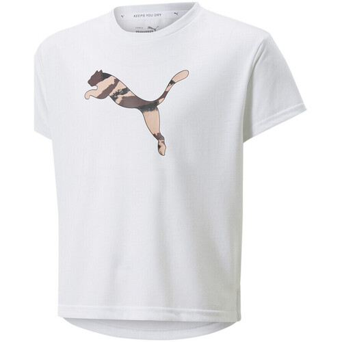 Abbigliamento Bambina T-shirt & Polo Puma 670191-02 Bianco