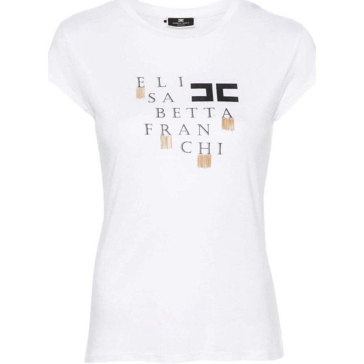 Abbigliamento Donna T-shirt & Polo Elisabetta Franchi T-Shirt e Polo Donna  MA00841E2 270 Bianco Bianco