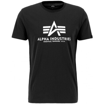 Abbigliamento Uomo T-shirt & Polo Alpha Basic T-Shirt Black Nero