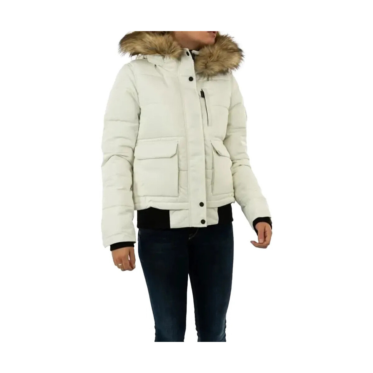 Abbigliamento Donna Piumini Superdry Everest Bianco