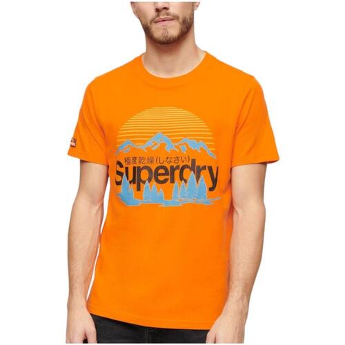 Abbigliamento Uomo T-shirt maniche corte Superdry  Arancio