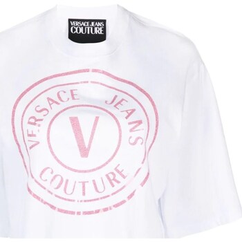 Abbigliamento Donna Polo maniche lunghe Versace Jeans Couture 76HAHG05-CJ00G Bianco