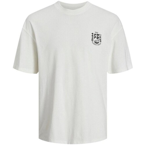 Abbigliamento Uomo T-shirt maniche corte Jack & Jones T-shirt Uomo Dirk Bianco