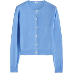 Abbigliamento Donna Gilet / Cardigan Aspesi Cardigan azzurro con bottoni Viola