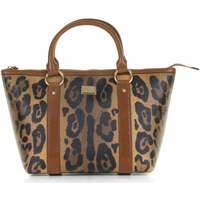 Borse Donna Tote bag / Borsa shopping D&G Shopping bag leopardata in pelle con targhetta logo Altri