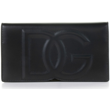 Borse Donna Tracolle D&G Phone bag in pelle con logo Nero