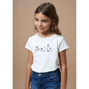 Abbigliamento Bambina T-shirt maniche corte Mayoral ATRMPN-44090 Bianco