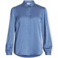 Image of Camicetta Vila Noos Shirt Ellette Satin - Coronet Blue067