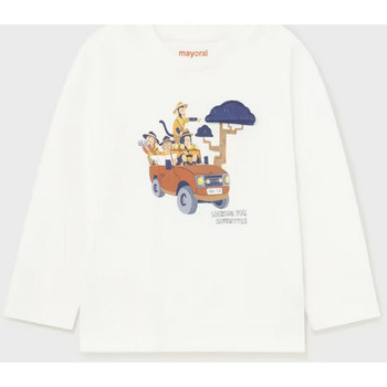 Abbigliamento Unisex bambino T-shirts a maniche lunghe Mayoral ATRMPN-44102 Bianco