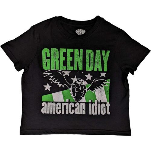 Abbigliamento Donna T-shirts a maniche lunghe Green Day American Idiot Nero