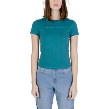Abbigliamento Donna T-shirt maniche corte Tommy Hilfiger DW0DW17827 Verde