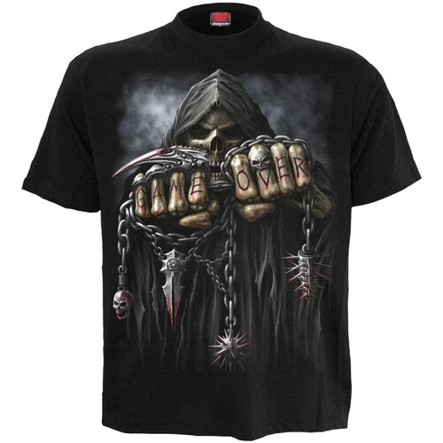 Abbigliamento Uomo T-shirts a maniche lunghe Spiral Game Over Nero