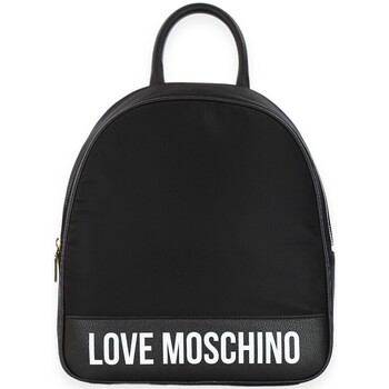 Borse Donna Borse Love Moschino Zaino con logo stampato Nero