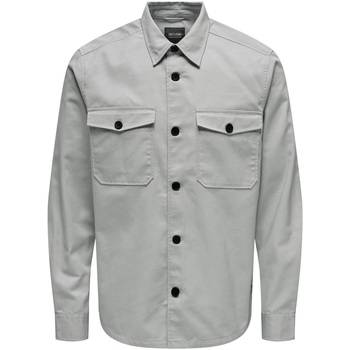 Image of Camicia a maniche lunghe Only & Sons ONSMILO OVR MERCERIZED TWILL LS SHIRT