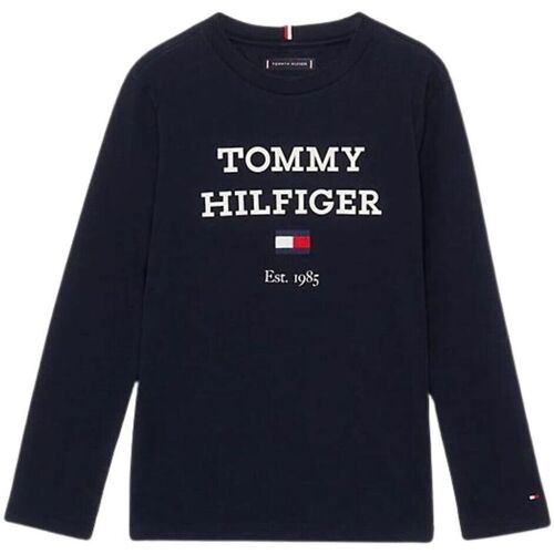 Abbigliamento Bambino T-shirts a maniche lunghe Tommy Hilfiger TH LOGO TEE L/S Blu