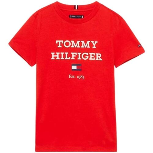 Abbigliamento Bambino T-shirt maniche corte Tommy Hilfiger TH LOGO TEE S/S Rosso
