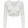Abbigliamento Donna Maglioni Only ONLSHIA L/S RUCHING SHORT TOP JRS Bianco