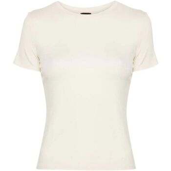 Abbigliamento Donna T-shirt maniche corte Pinko MEMNONE MAGLIA INTERLOCK FLUIDO Bianco