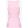 Abbigliamento Donna Top / T-shirt senza maniche Pinko CALCOLATORE CANOTTIERA COSTINA DI COTONE Rosa