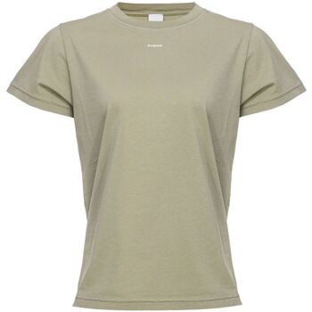 Abbigliamento Donna T-shirt maniche corte Pinko BASICO T-SHIRT JERSEY OLD WASH LOGO Verde