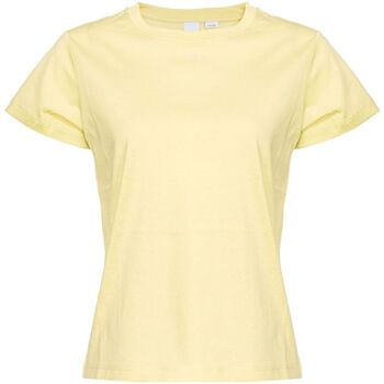 Abbigliamento Donna T-shirt maniche corte Pinko BASICO T-SHIRT JERSEY OLD WASH LOGO Giallo-H23-YELLOW