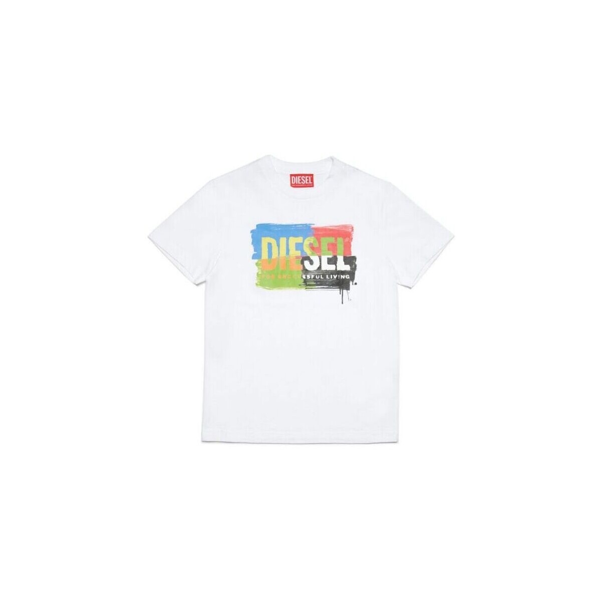 Abbigliamento Unisex bambino T-shirt & Polo Diesel J01776-00YI9 - TKAND-K100 WHITE Bianco