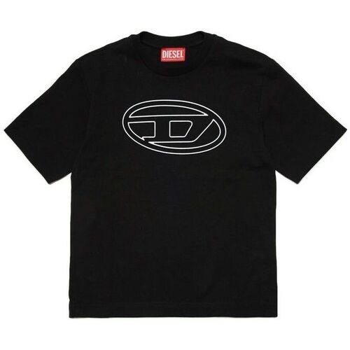 Abbigliamento Unisex bambino T-shirt & Polo Diesel J01788-0BEAF TJUSTBIGOVAL OVER-K900 Nero