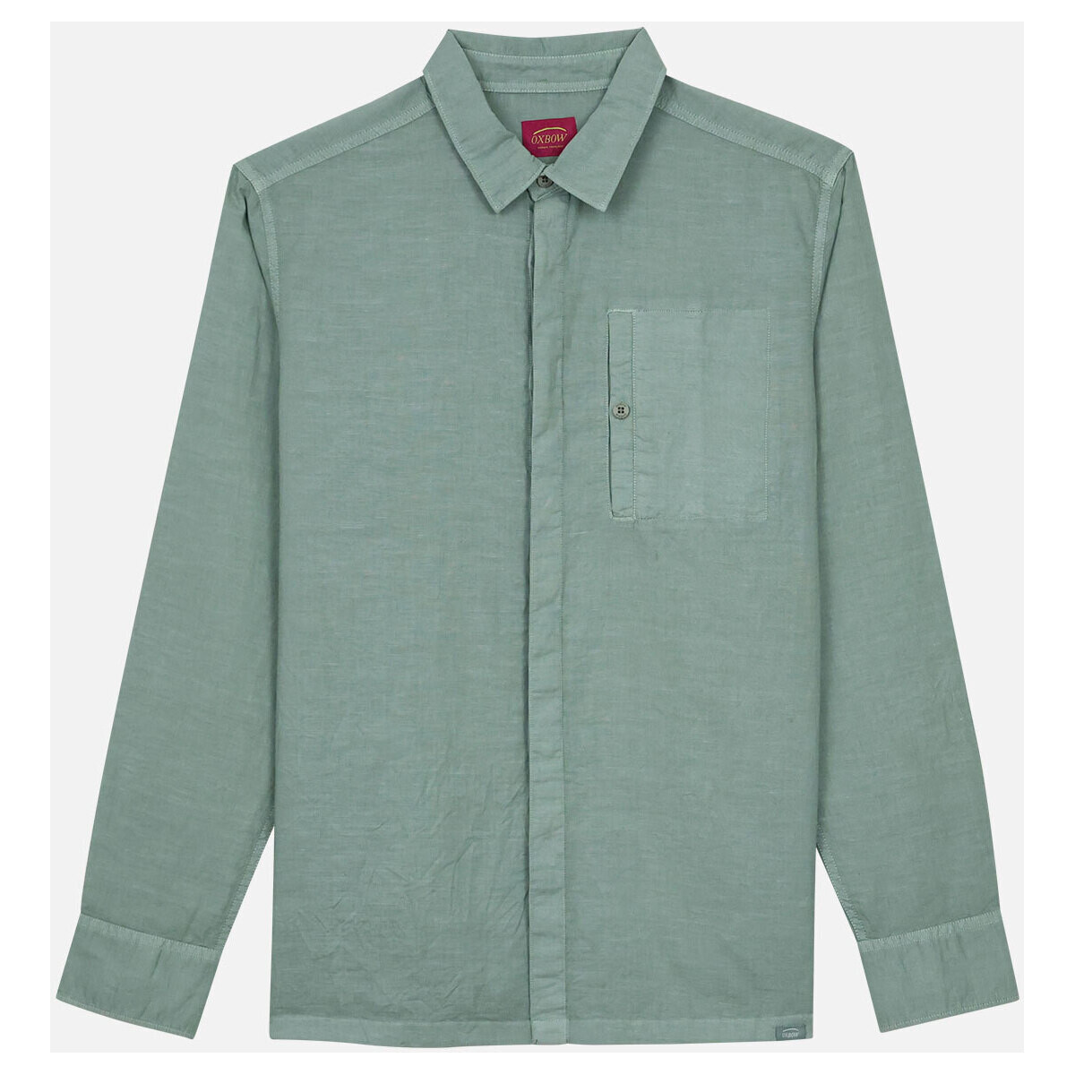 Abbigliamento Uomo Camicie maniche lunghe Oxbow Chemise CLINEN Verde